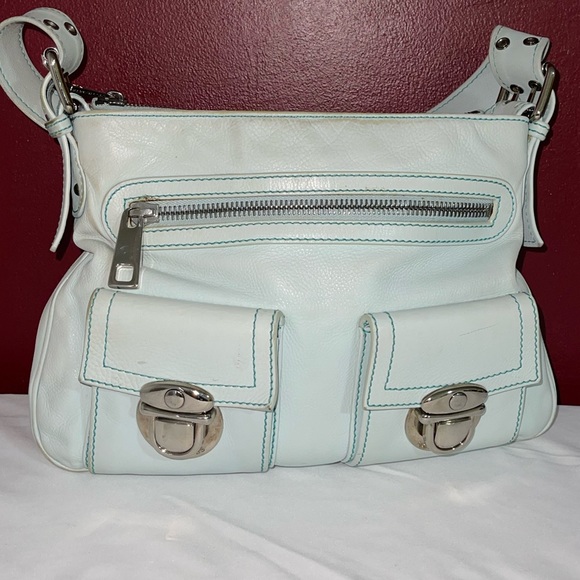 Marc Jacobs Handbags - Light Blue/Orange Leather Marc Jacobs Purse